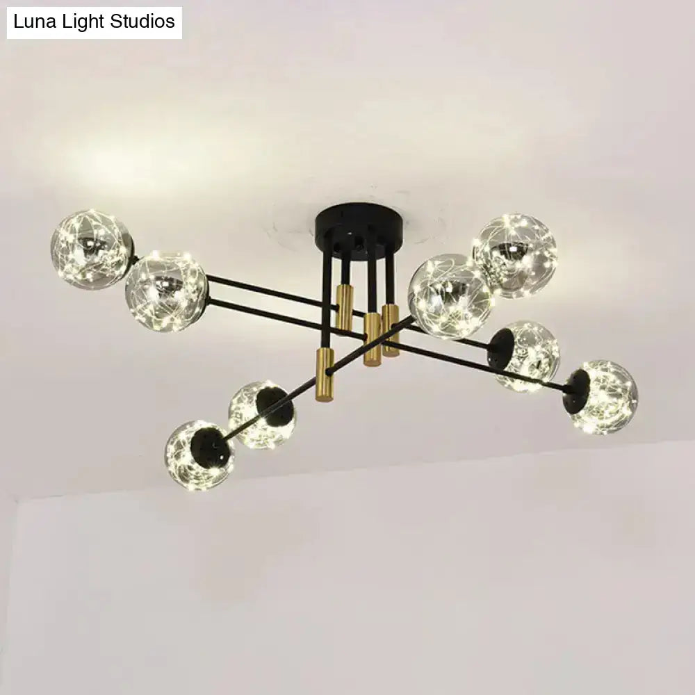 Black Brass Ball Light