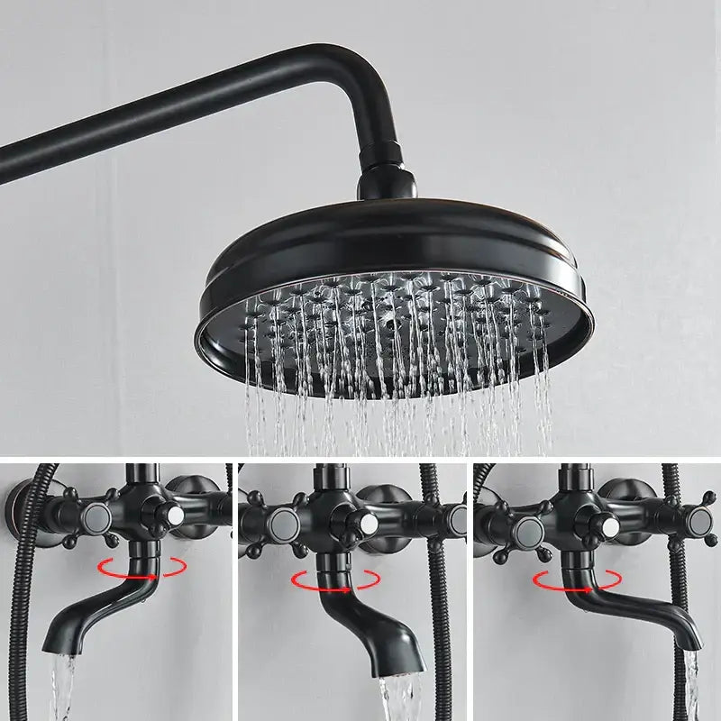 Black Brass Shower Mixer
