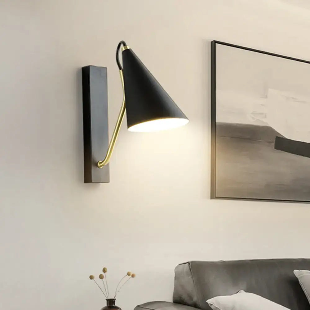 Black Brass Tapered Sconce