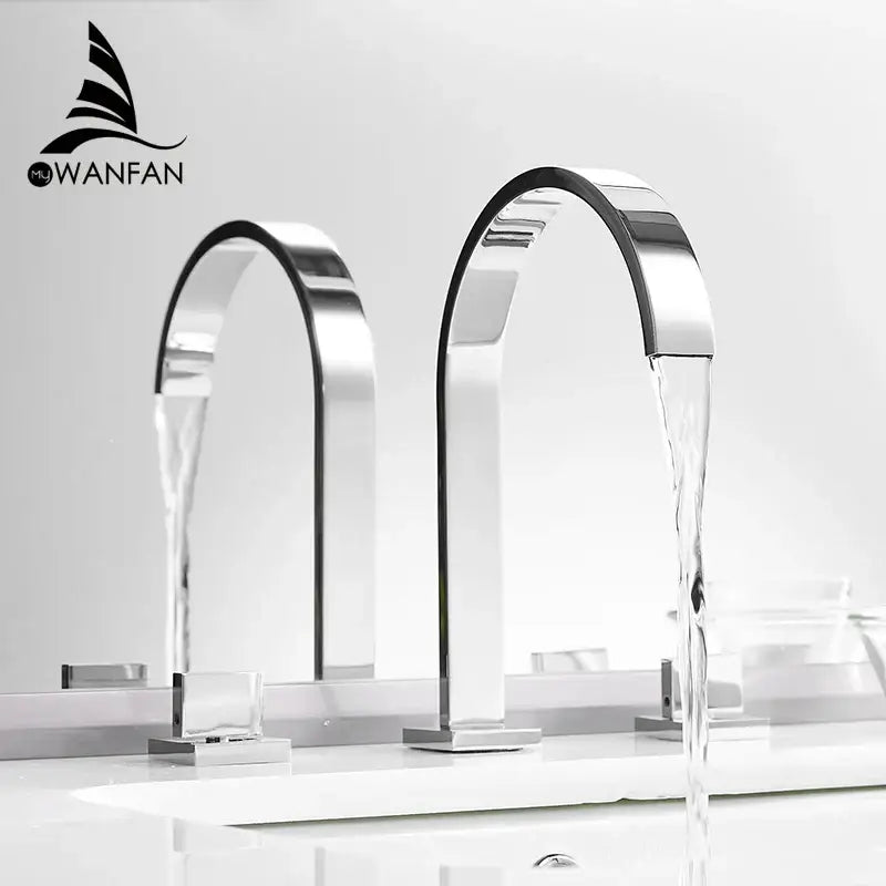 Black Brass Double Faucet