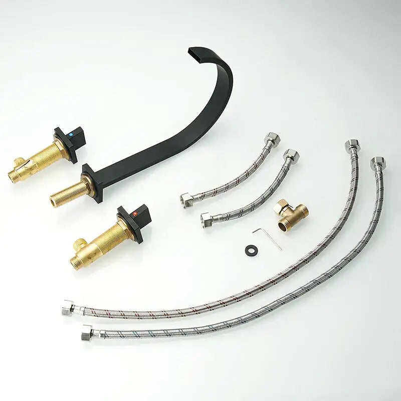 Black Brass Double Faucet