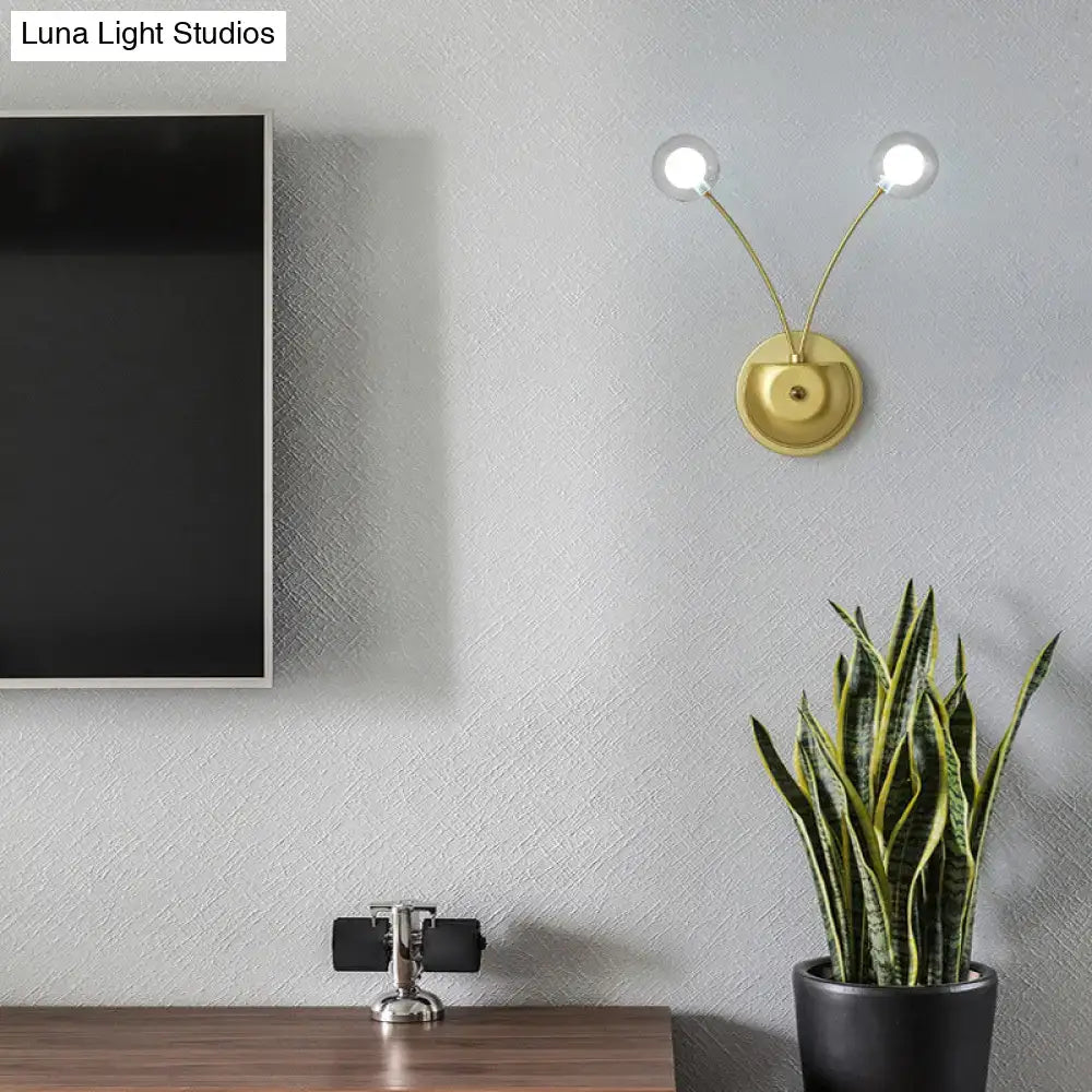 Black Iron Globe Sconce