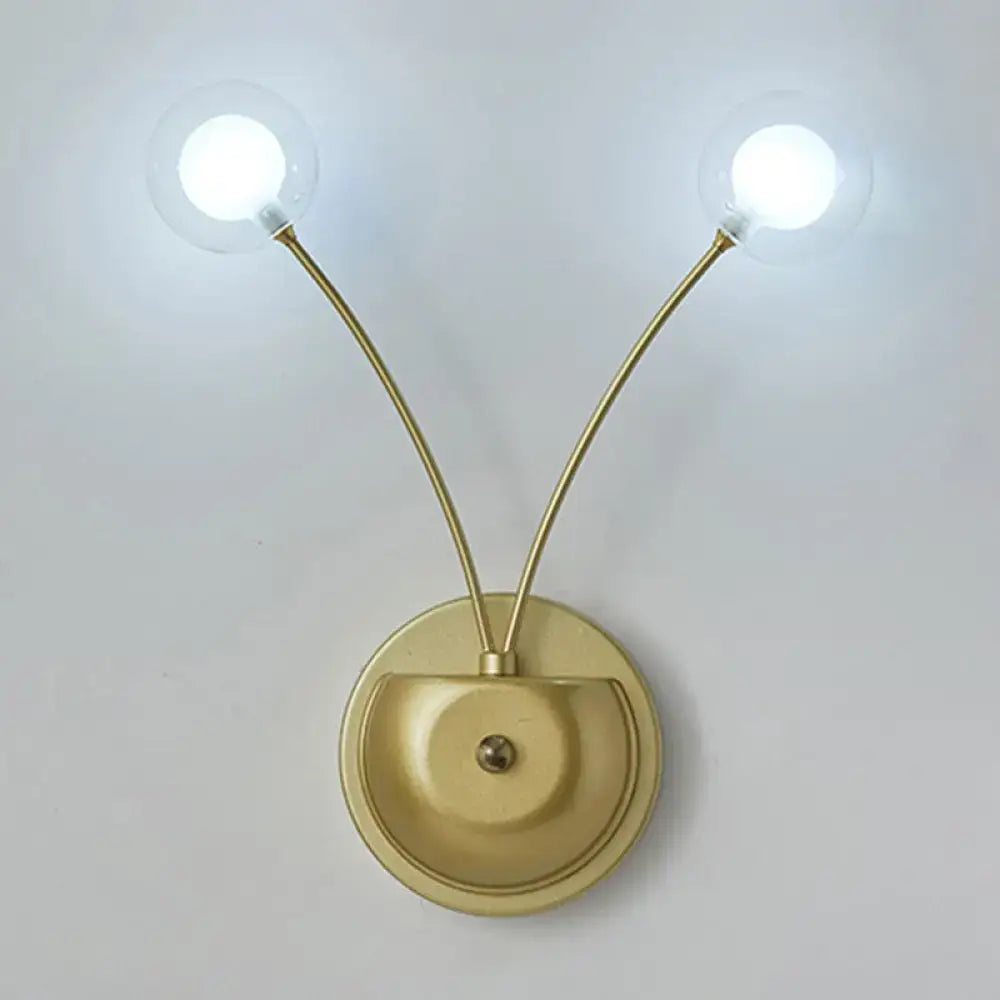 Black Iron Globe Sconce