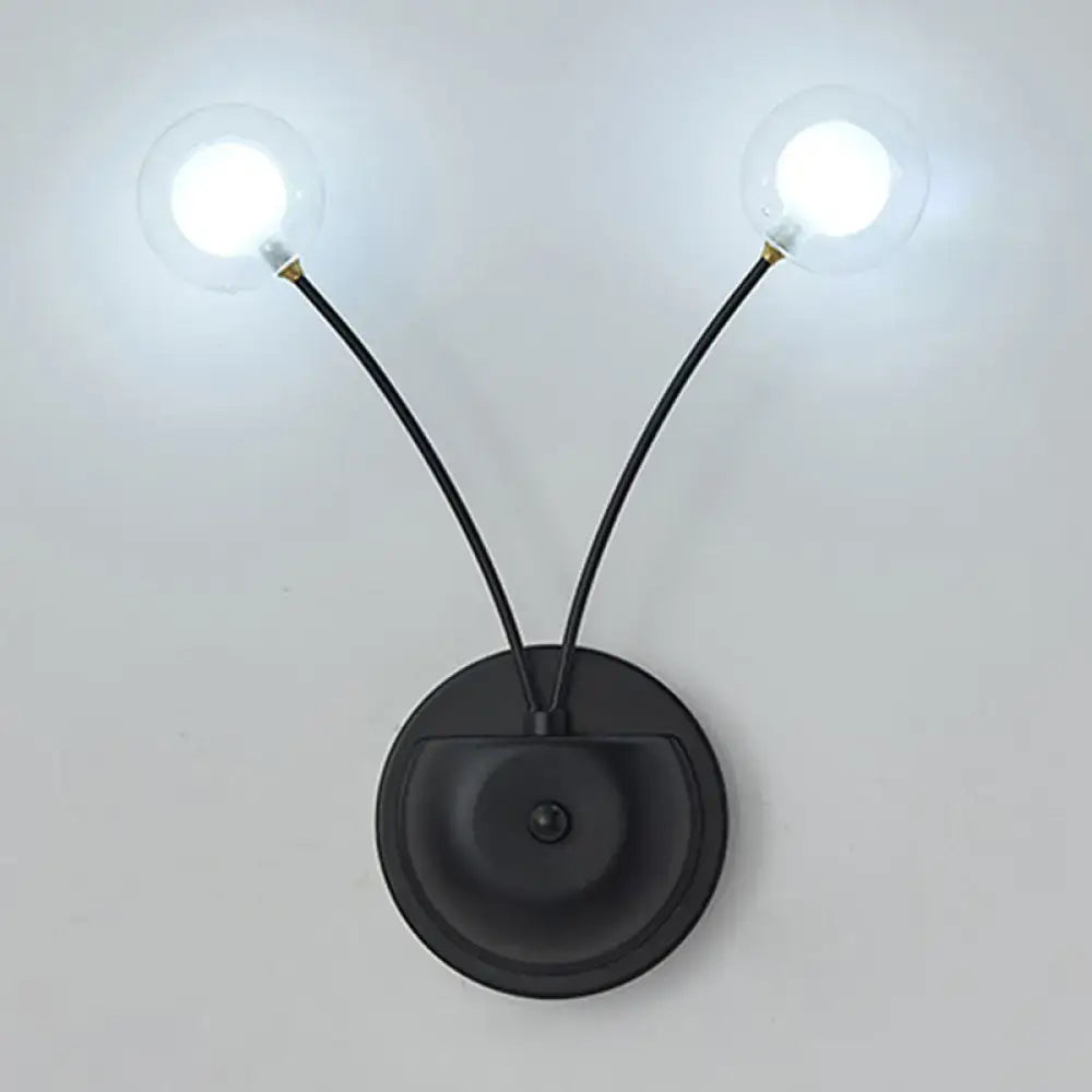 Black Iron Globe Sconce