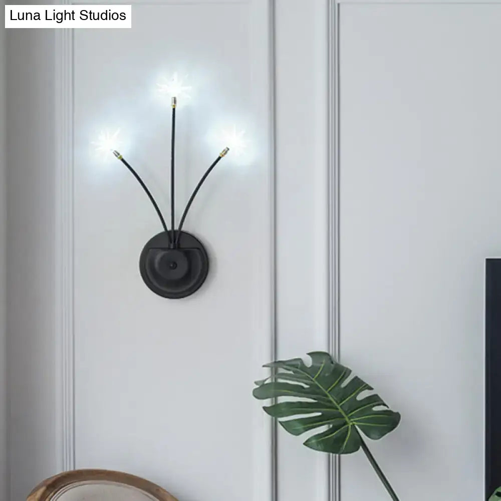 Black Iron Globe Sconce