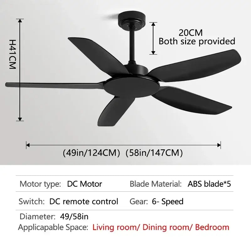 Walnut Grain DC-Motor Ceiling Fan