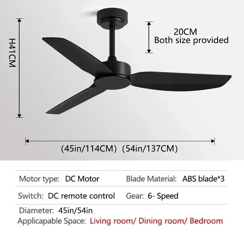 Walnut Grain DC-Motor Ceiling Fan