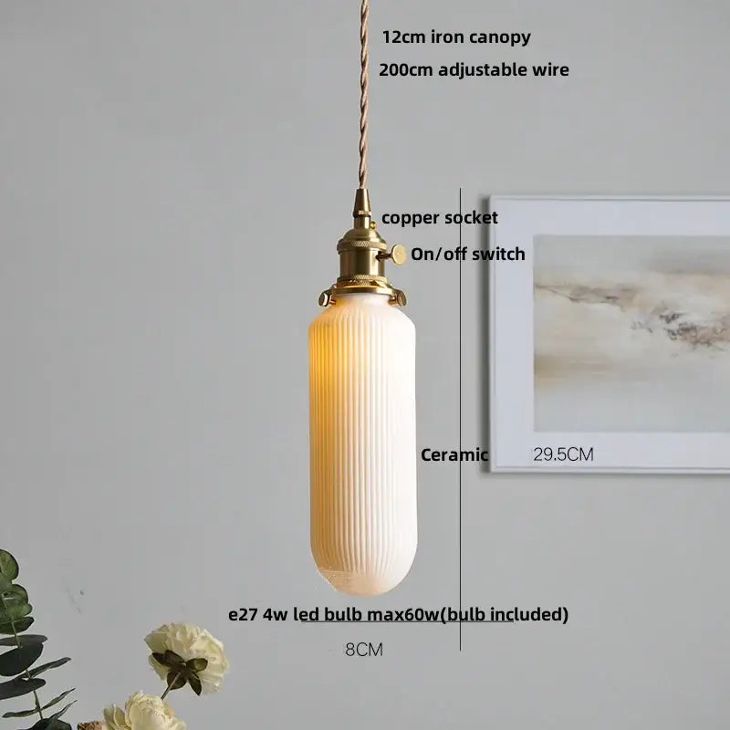 Black Ceramic Pendant Light