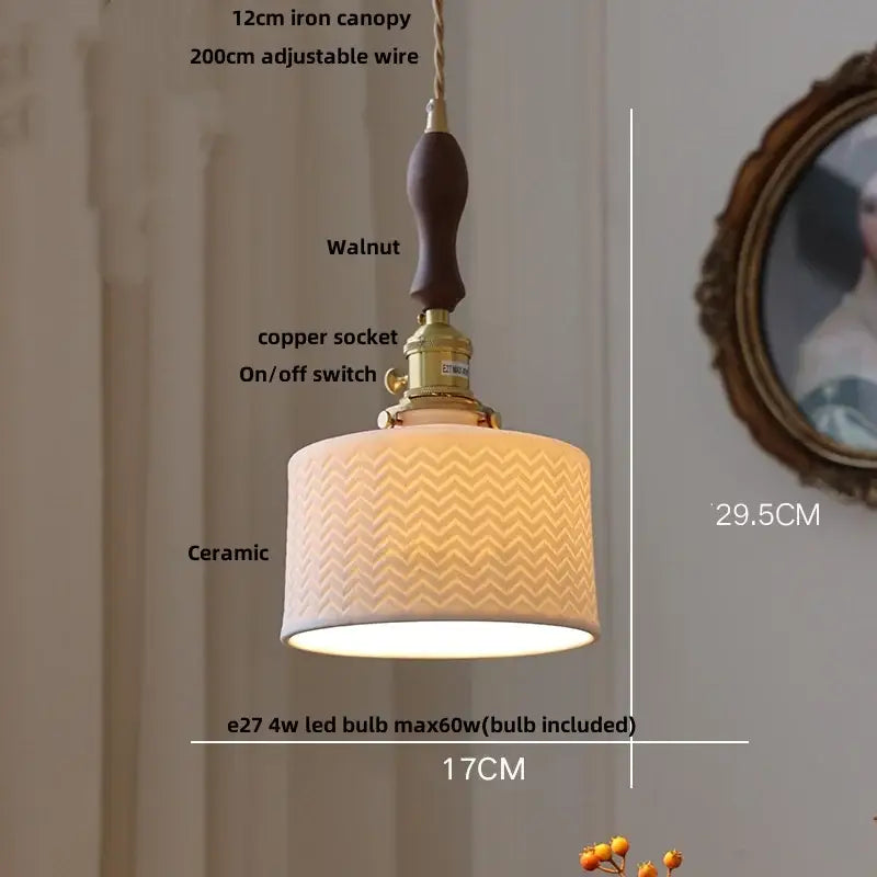 Black Ceramic Pendant Light