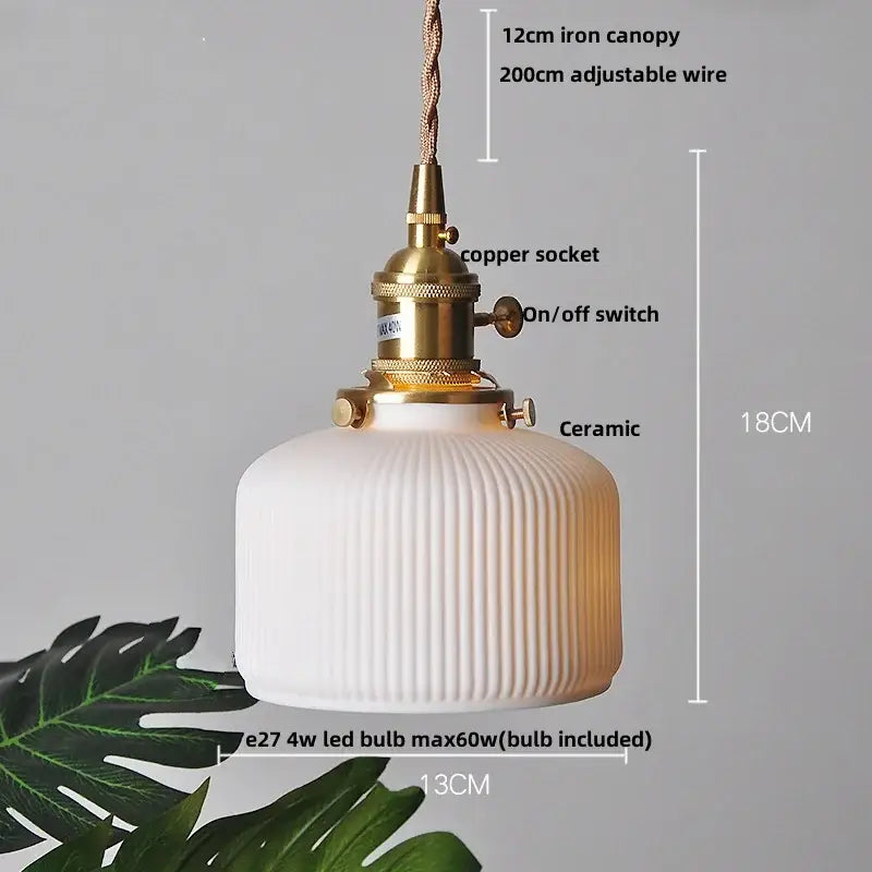 Black Ceramic Pendant Light