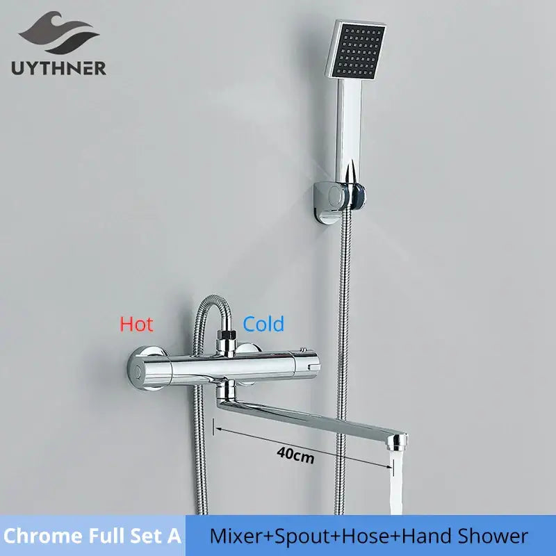 Black Chrome Thermostatic Shower