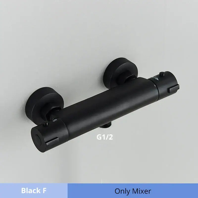 Black Chrome Thermostatic Shower