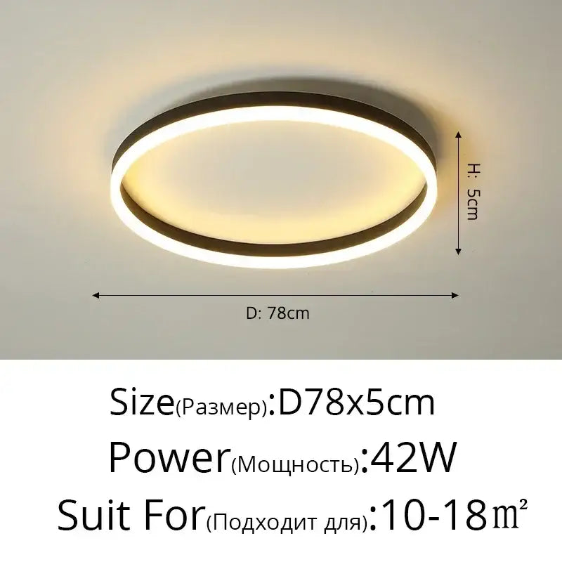 Black Circular LED Light