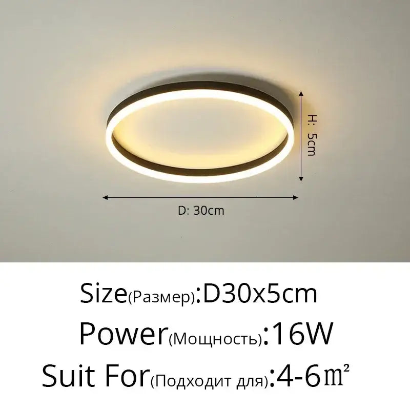 Black Circular LED Light