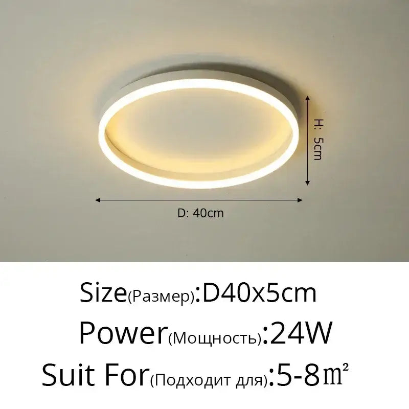 Black Circular LED Light