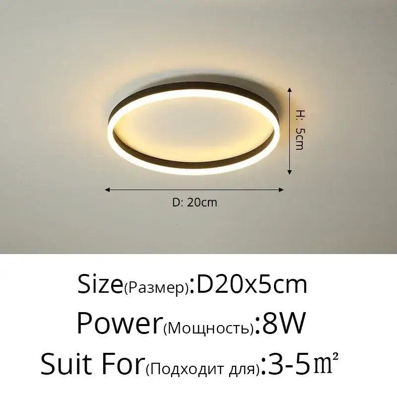 Black Circular LED Light