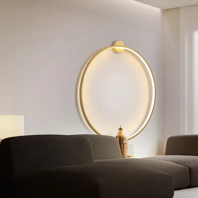 Black Circular LED Wall Light