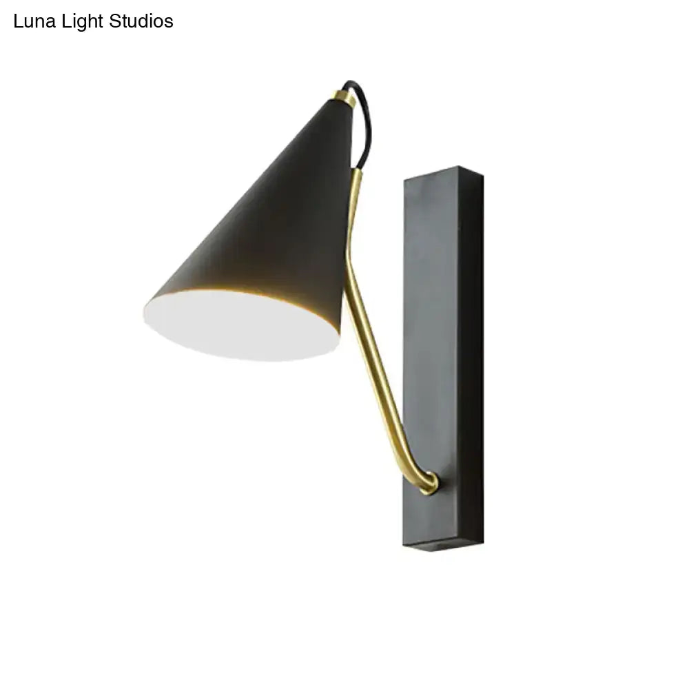 Black Cone Wall Sconce