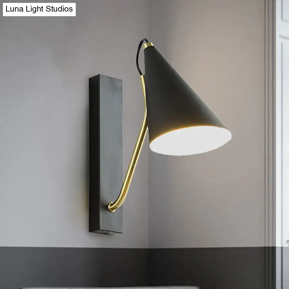 Black Cone Wall Sconce