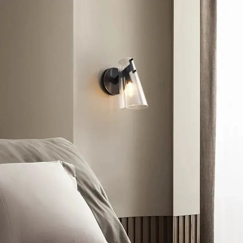 Black Copper Glass Sconce