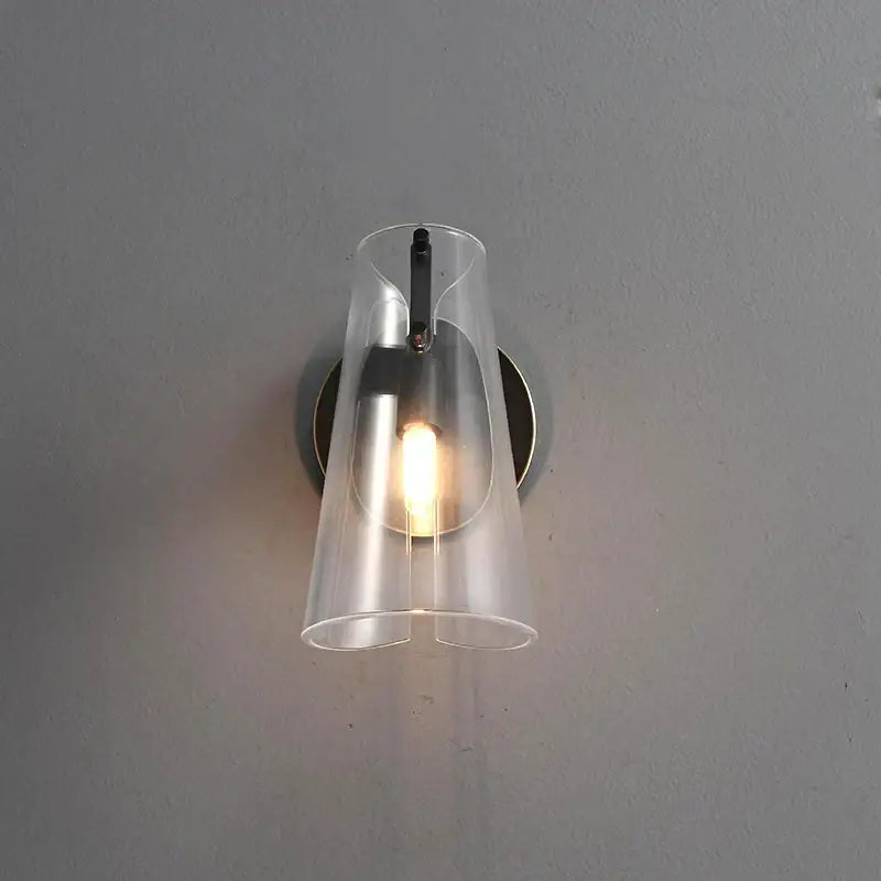 Black Copper Glass Sconce