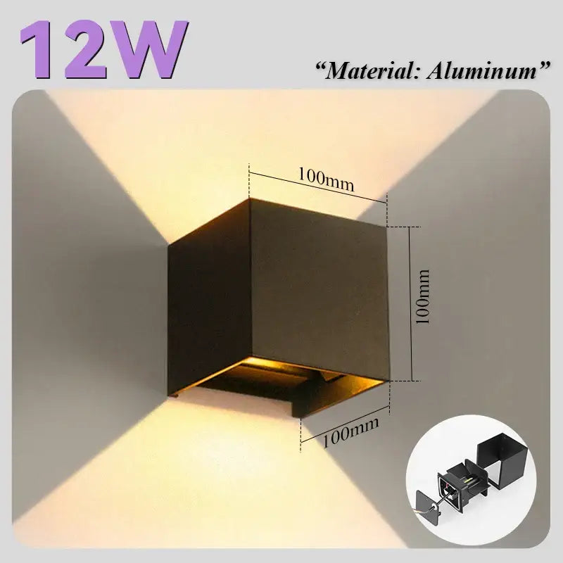 Black Outdoor Weather-Resistant LED Sconce