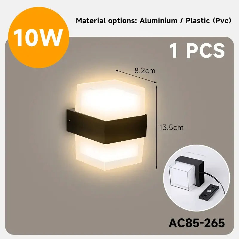 Black Outdoor Weather-Resistant LED Sconce