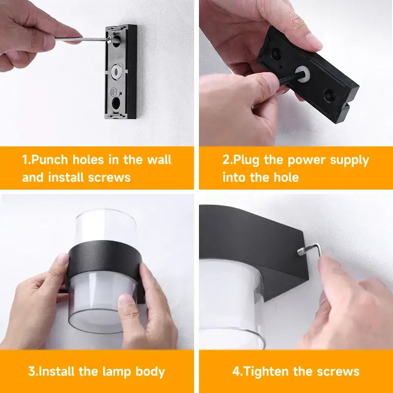 Black Outdoor Weather-Resistant LED Sconce
