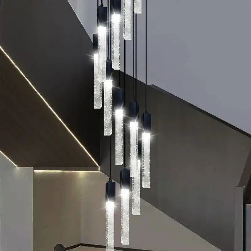 Black Crystal Bubble Chandelier