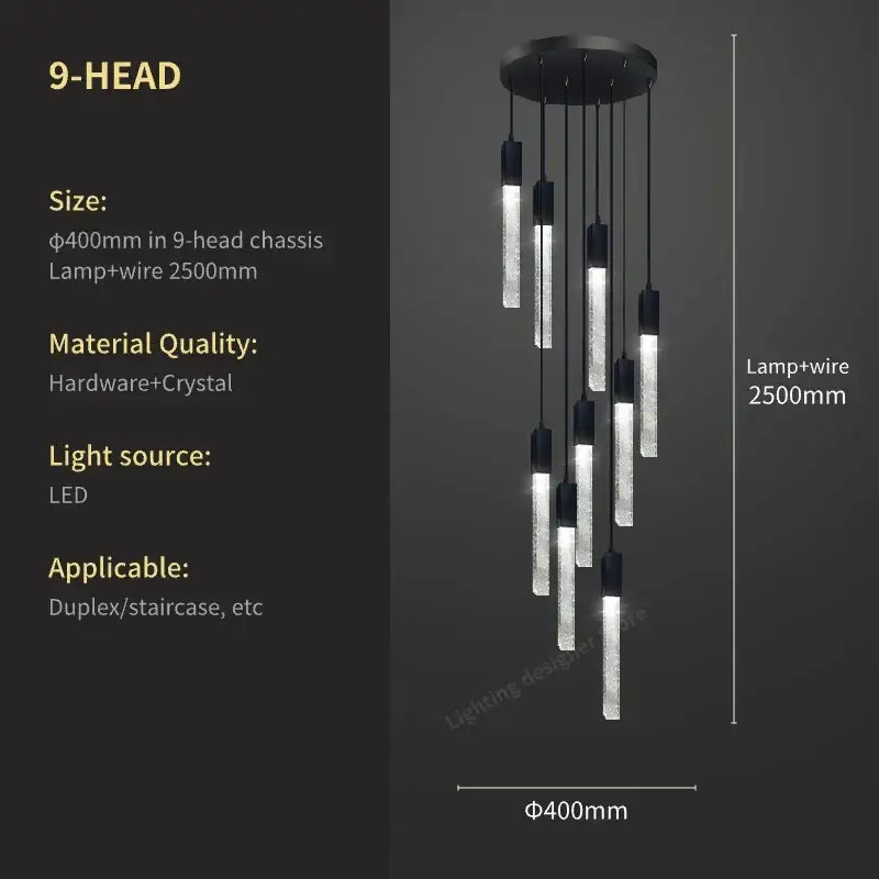 Black Crystal Bubble Chandelier