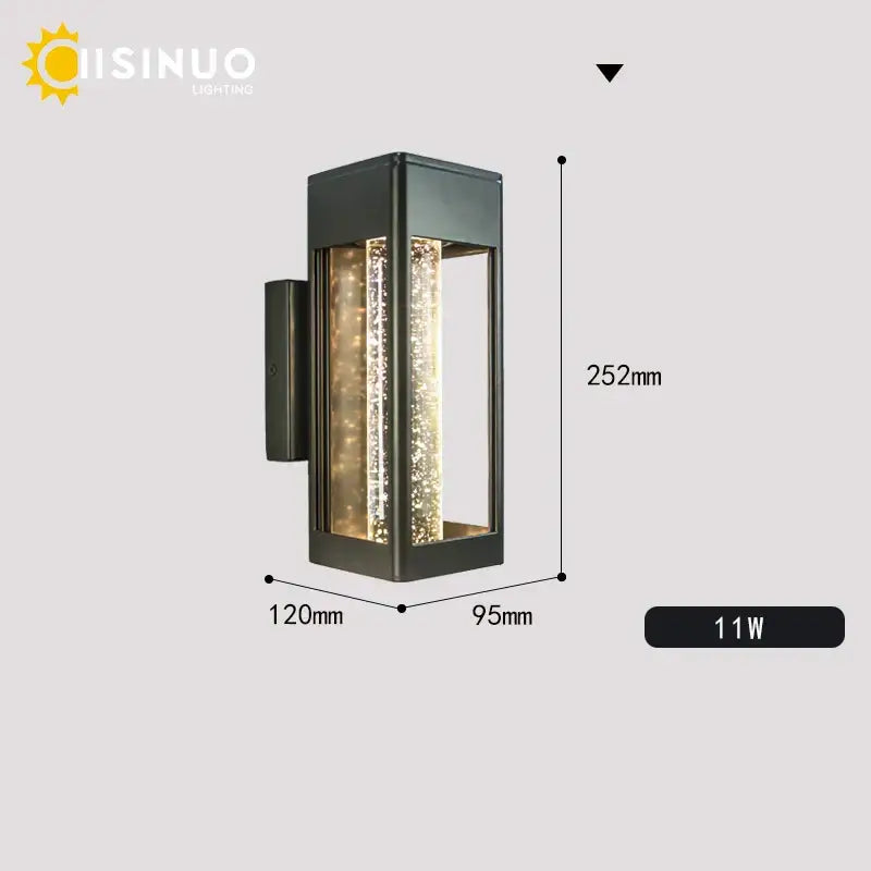 Black Crystal Bubble Wall Lamp