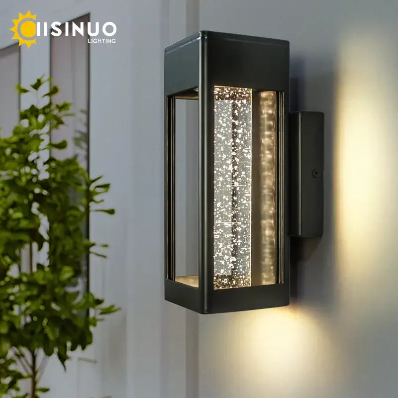 Black Crystal Bubble Wall Lamp