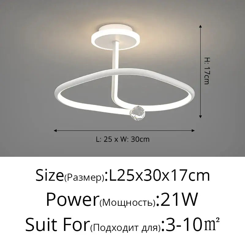 Black Crystal LED Ring Light