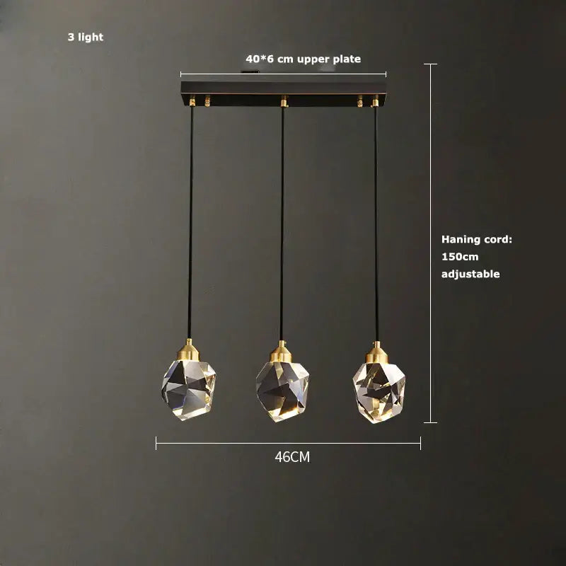 Black Crystal Art Deco Chandelier