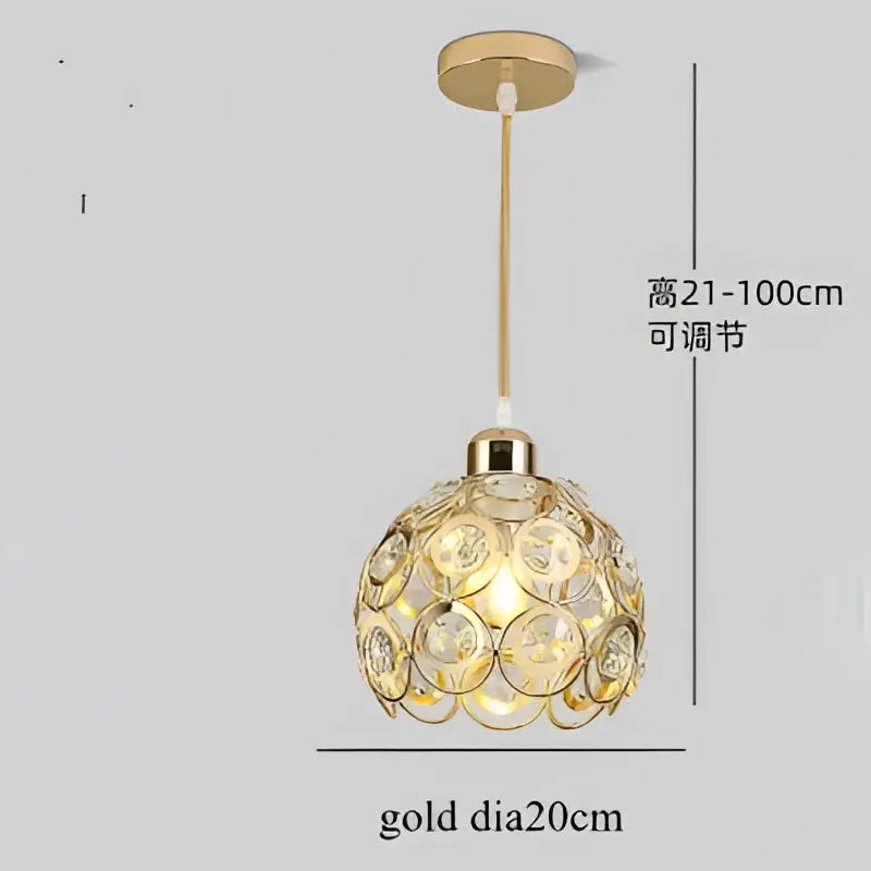 Black Crystal Ceiling Light Hollow-Carved Design