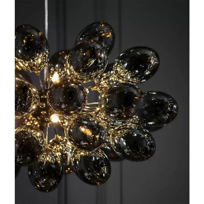 Black Crystal Grape Chandelier