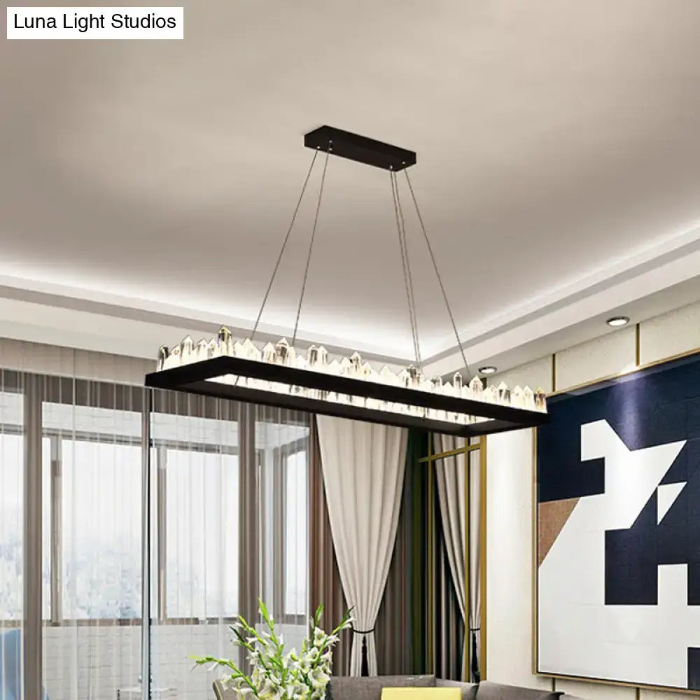 Black Crystal LED Chandelier