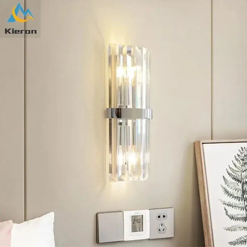 Black Glass 40cm Wall Sconce