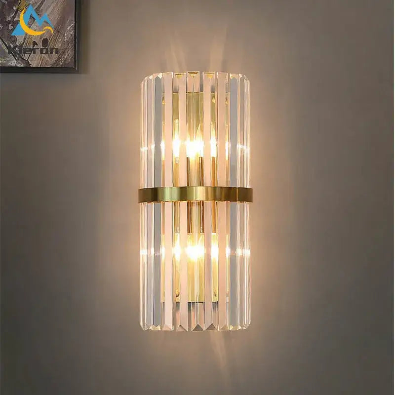 Black Glass 40cm Wall Sconce