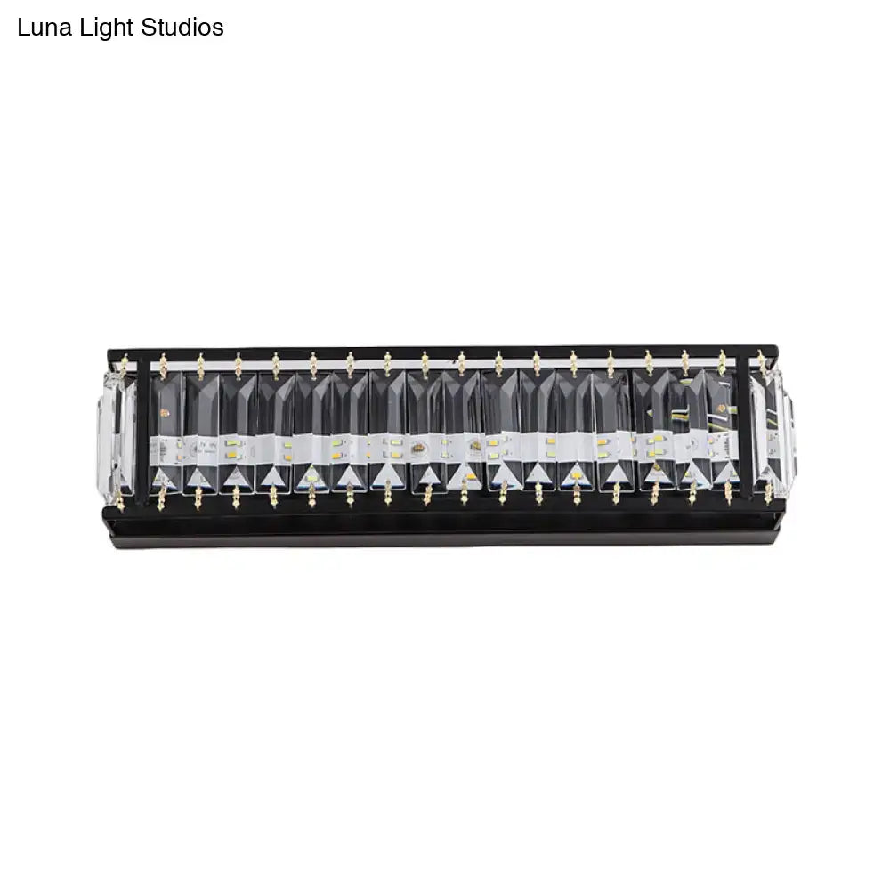 Black Crystal Adjustable LED Wall Sconce