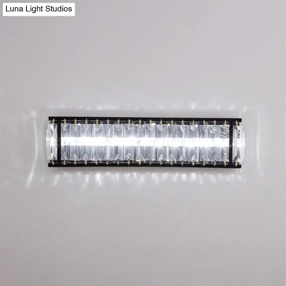 Black Crystal Adjustable LED Wall Sconce