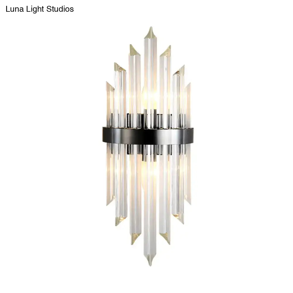Black Crystal Mini Wall Lamp
