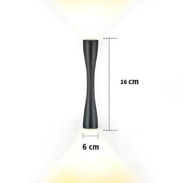 Black Curved IP65 Outdoor Wall Sconce