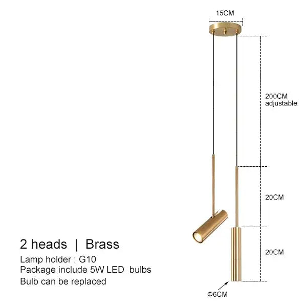 Brass Adjustable Pendant Light