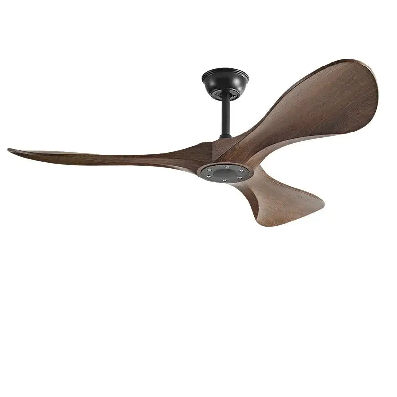 Black Wood 52-Inch Three-Blade Ceiling Fan
