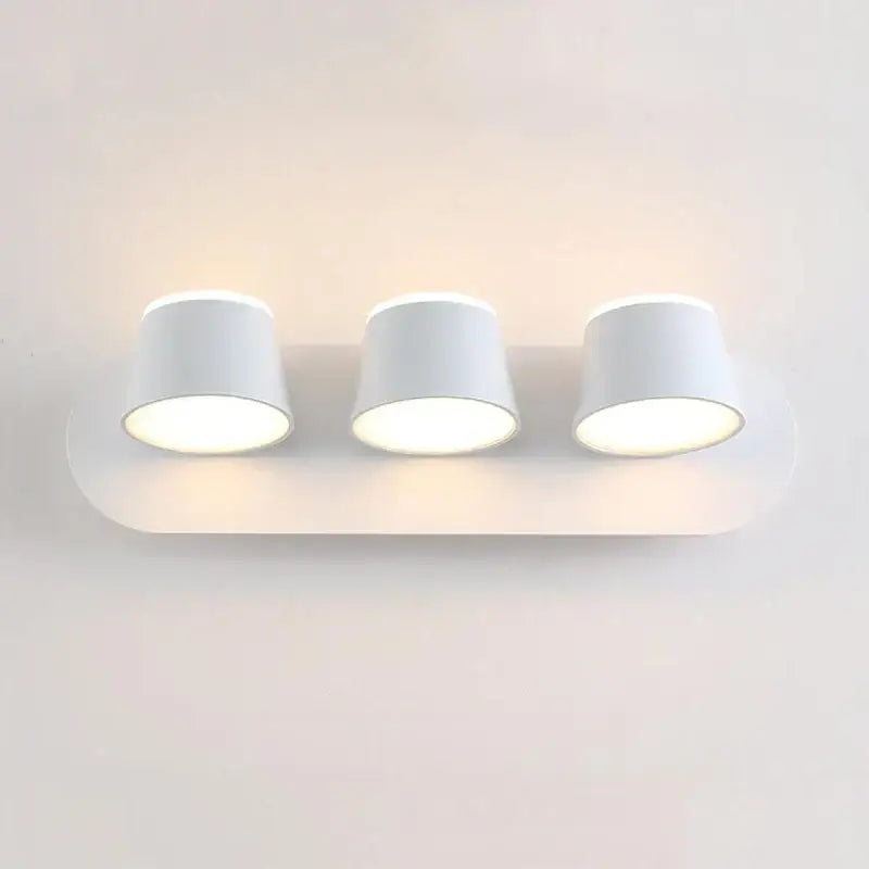 Black Adjustable Wall Sconce 3-Head 15W
