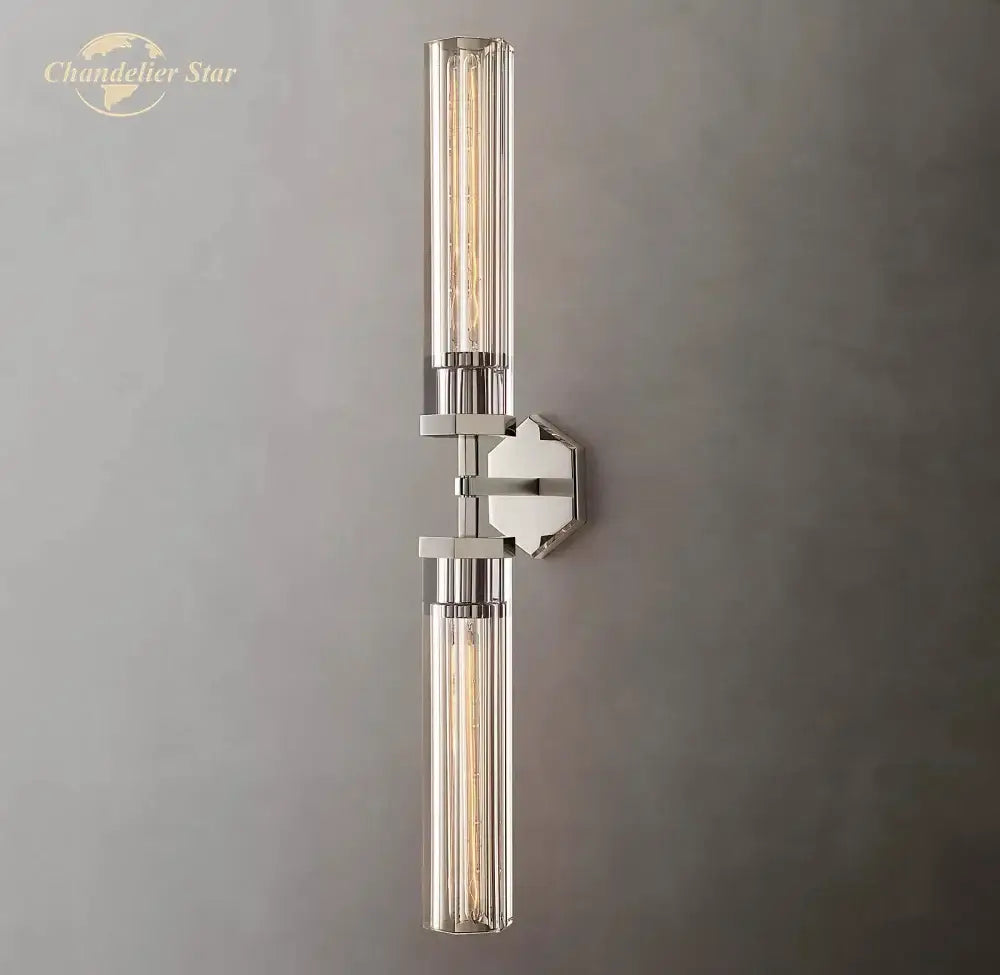 Black Hexagonal Crystal Sconce