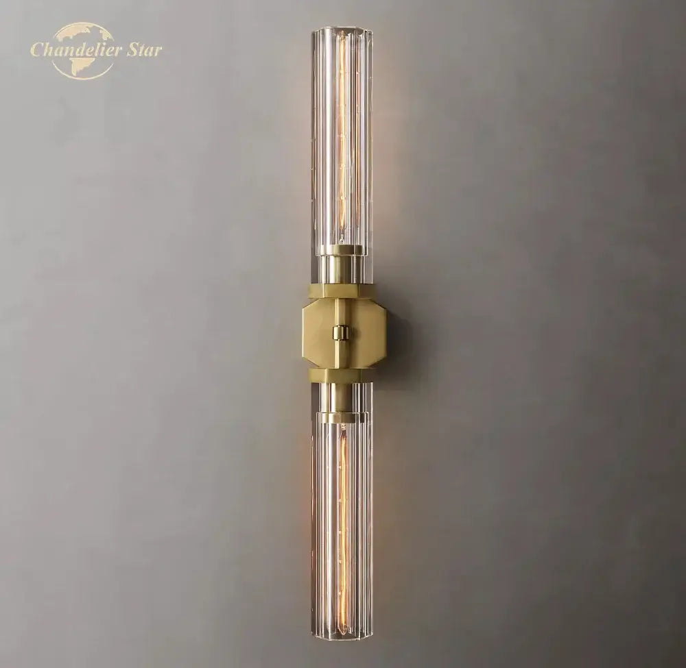 Black Hexagonal Crystal Sconce