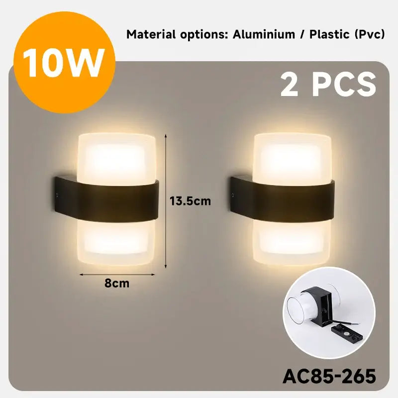 Black Dome LED Wall Light