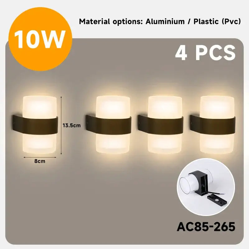 Black Dome LED Wall Light